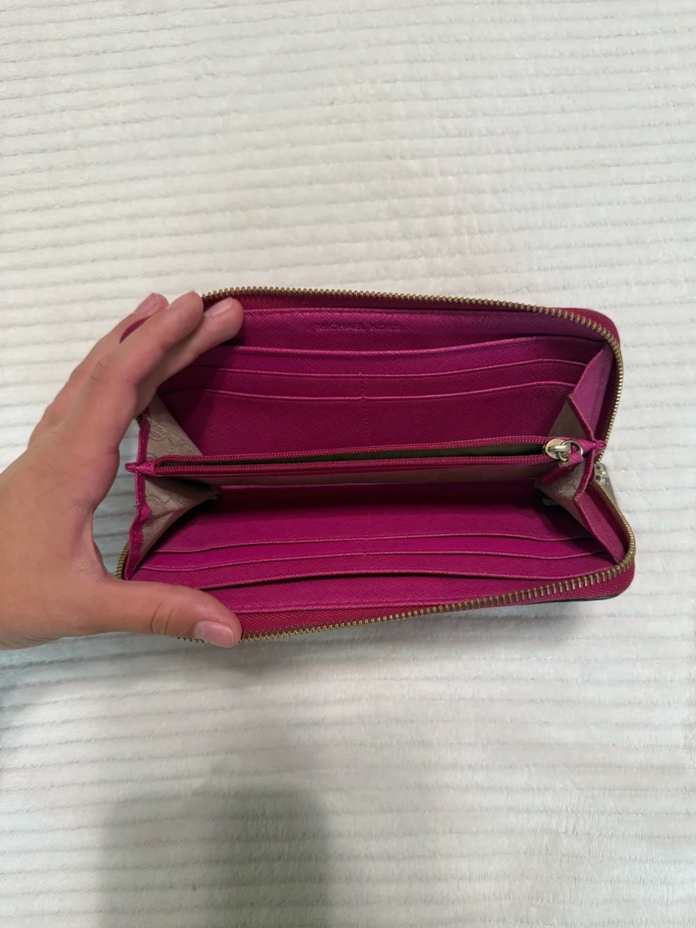 Michael Kors pink leather wallet